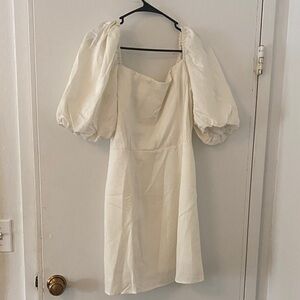 Rachel Parcell Cream Puff Sleeve Mini Dress